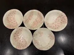 桜の花柄 皿 5枚セット 直径14cm 高さ4cm