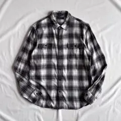 00s LUCKY BRAND ombre check cotton shirtのサムネイル