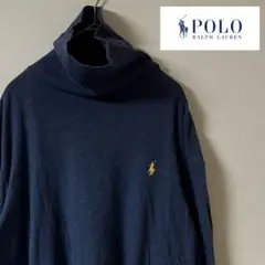 POLO RALPH LAUREN/ハイネックカットソー/L/ネイビー