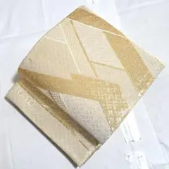 美品 正絹 作り帯 袋帯 二部式  格式の纏い　本場筑前博多織 佐賀錦 二重太鼓 金糸 紗綾形 菱文 美品 正絹 作り帯 袋帯 二部式 格式の纏い 本場筑前博多織 佐賀錦