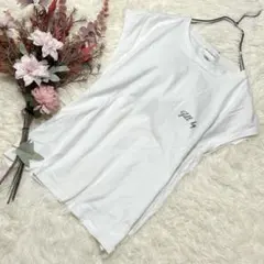 JILLSTUART バックリボン ロゴ Tシャツ ホワイト ノースリーブ/FRのサムネイル