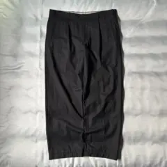 80s vintage ドイツ製 ダークグレー ウール ワイドスラックス ユーロ ユーロ ヴィンテージ 2タック スラックス 西ドイツ製 / euro vintage