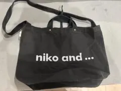 niko and ... ブラック トートバッグ