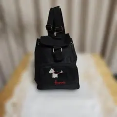 Harrods ミニリュック ブラック 犬刺繍のサムネイル