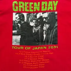GREEN DAY グリーンデイ 半袖 Tシャツ バンド レッド L 2435 - メルカリ