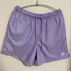 【中古】NIKE ハーフパンツ パープル ショートパンツ 刺繍ロゴ Lのサムネイル