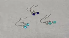 チェコガラス フックピアス 1組/ニッケルフリー/新品