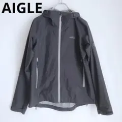 エーグル　ナイロンジャケット　ブラック　M　アウトドア　フード　ポケット付き