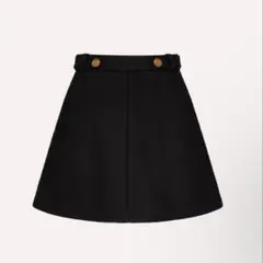 【美品】RED VALENTINO Aラインミニスカート　黒　38