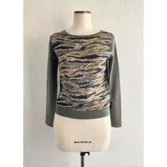 ※傷あり UNIQLO カリーヌ カモ ハイゲージ ウール ニット 洗える S