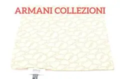 【美品】ARMANI COLLEZIONI　ポケットチーフ　ペイズリー　ゴールド