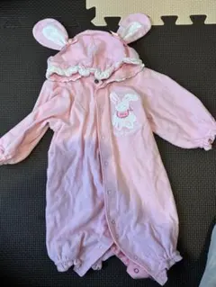 mezzo piano メゾピアノ　ウサギ耳ロンパース ピンク