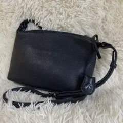 （美品）キタムラ 2way ショルダーバッグ チャーム付 ネイビー