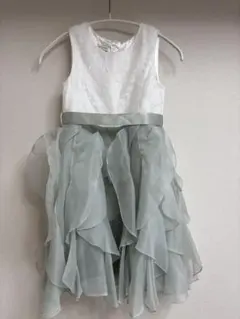 Monsoon 8歳　フォーマルドレス ホワイト・ミントグリーン