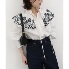 slobeiena エンブロイダリーラッフルブラウスのサムネイル