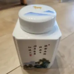 陶器 中国茶器 茶筒　景徳鎮制