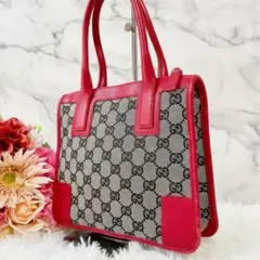 GUCCI ハンドバッグ GGキャンバス レディース 手提げ レザー　手持ち