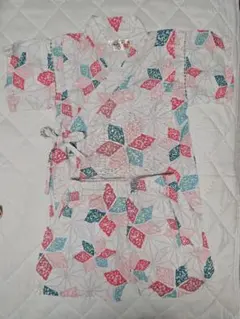 美品 くろわっさんすべべ　甚平 上下 80cm 日本製生地 綿100% コットン