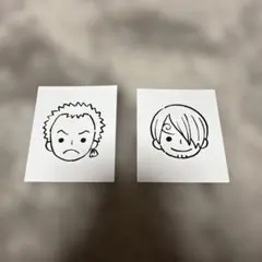 ワンピースデイ26 推しカード ゾロ サンジ　ぬりえ　麦わら一味