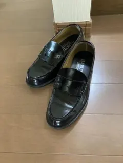 HARUTA ブラック ローファー6550