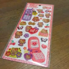 [新作] 平成はっぴーフォンステッカーズ 日焼けキティ 日本限定 ラメ.ヒョウ柄