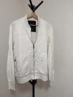 ホワイト ジップアップ ジャンパー　ZARA