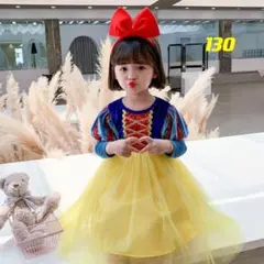 白雪姫風ドレス　カチューシャ付き　女の子ドレス　演奏会　発表会　誕生日　新品