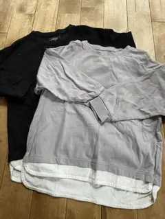 グローバルワーク　重ね着風カットソー　2枚セット　120
