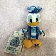 ディズニーシー 15周年 ドナルド ぬいぐるみバッジ　ぬいばのサムネイル