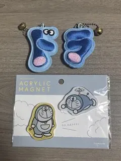 新品 100％ドラえもん＆フレンズ 桜 2連キーホルダー マグネット 