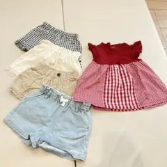 子供服　まとめ売り　ワンピース　ショートパンツ　90 夏　半袖　半ズボ