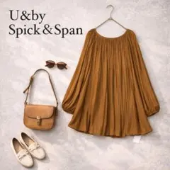 新品 【Spick＆Span】 プリーツ ブラウス バックオープン