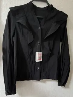 しまむら　ブラウス　シャツ　ブラック　黒　長袖　オフィス