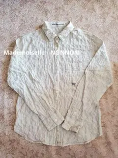 【未使用品】Mademoiselle　nonno　 長袖シャツ 膨れクレープ加工
