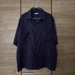 半袖シャツ 総柄 ネイビー レッド メンズのサムネイル