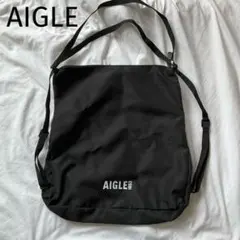 【未使用品】AIGLE 2WAYナップサック ブラックのサムネイル