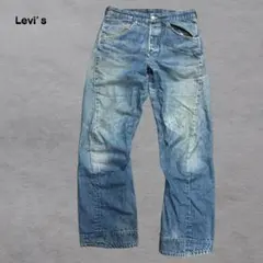 【希少】00sユーロリーバイスエンジニアード立体裁断3DカーブデニムパンツW32