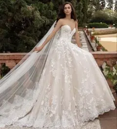 クリーニング済】ウエディングドレス pronovias wmicheal - メルカリ