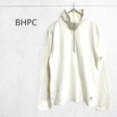 ビバリーヒルズポロクラブ ハイネックカットソー ハーフジップ 刺繍ロゴ 綿混