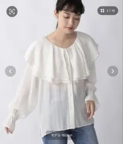 LOWRYS FARM ボリュームフリルブラウスＬＳ　217074