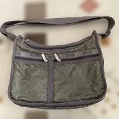 【新品未使用レスポ！】レスポートサック刺繍入りグレーショルダーバッグ