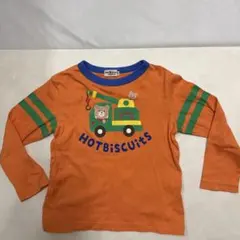 HOT BISCUITS クレーン車プリント 長袖カットソー 110