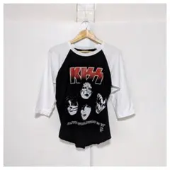 90s ビンテージ KISS I WANTED  '96 '97七文袖 L