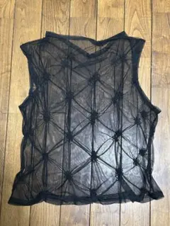 シースルー黒ノースリーブ