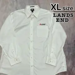 ランズエンド　カジュアルシャツ　長袖　XL　ホワイト　三菱　MITSUBISHIのサムネイル
