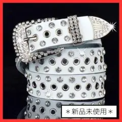 ☆ブリンブリンベルト　ギラギラ　白　ウエスタンベルト　ホワイト　アメカジ　Z1