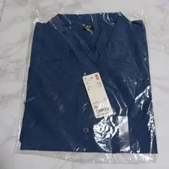 【新品未開封】ユニクロ オープンカラーシャツ（半袖）XL 67ブルーのサムネイル