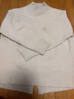 パフィータッチオーバーサイズハイネックチュニック　ナチュラル