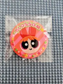 パワーパフガールズ 刺繍缶バッジ ビスケット ブロッサム