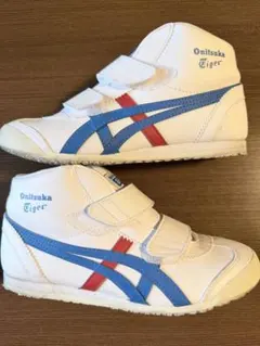 Onitsuka Tiger スニーカー ホワイト/ブルー/レッド　21センチ